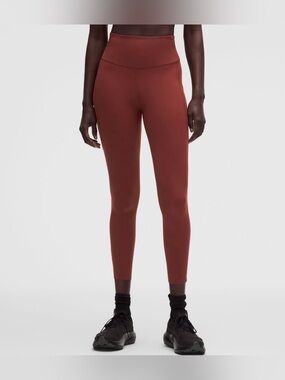 Lululemon Fast and Free High-Rise Tight 25” Pockets Sz 6 Cranberry Charm NWT